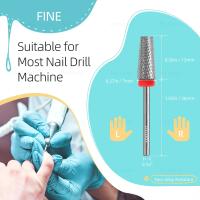HYTOOS-broca para uñas 5 en 1, cónica superior plana, dientes cruzados, brocas de carburo para uñas, elimina Gel, taladros eléctricos, lima, accesorios de manicura - details 2