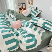 Juego de Ropa de Cama en Estilo Coreano Rosa Letras para Mujeres y Niñas Funda de Edredón Cubierta de Almohada de Tamaño Twin Full Queen Nordic - details 2