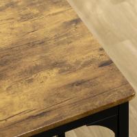 Conjunto de mesa alta de bar y 4 taburetes, mesa alta de cocina con taburetes estilo industrial, marco de metal para salón, marrón rústico - details 8
