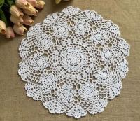 Alfombra ENCE de crochet hecha a mano, pasillo de mesa redonda, posavasos de boda, pantalla de sofá, accesorios de bricolaje, juego de 2 piezas - details 4