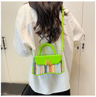 Moda arco iris portátil pequeño cuadrado bolsa 2025 primavera nueva luz de lujo bolsa de las mujeres versátil texturizado axilas bolsa de hombro - details 17