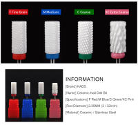 Broca de Arte de Uñas KADS de Cerámica y Acero Inoxidable para Manicura y Pedicura Accesorios de Equipo de Moldeado y Rallado - details 2