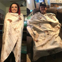 Manta de Tortilla de Franela Suave y Cálida WOSTAR 200Gsm Forma Redonda Lavado en Máquina Adecuada para Viajes Invierno - details 8