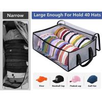 Caja de almacenamiento plegable para gorra de béisbol, bolsa de almacenamiento para gorra de gran capacidad, asas de transporte reutilizables, estuche organizador de armario - details 1
