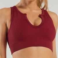 Sujetador Deportivo para Mujeres FKAFIT Top Push Up Fitness Yoga Sin Costuras con Copas Desmontables Transpirable para Correr Gimnasio Material Exterior de Nylon - details 9