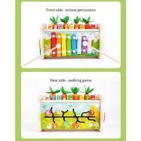 Juguetes Montessori para niños pequeños, juego de pesca de xilófono, martillo de madera para golpear, Whack A Mole, 8 en 1, 1 año - details 1