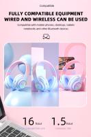 Auriculares inalámbricos Bluetooth 5,3 estéreo envolvente con micrófono para niños, auriculares cómodos y saludables, tarjeta TF, luz RGB colorida y bonita - details 8