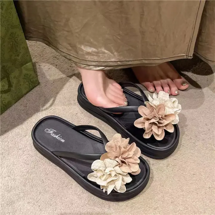 Zapatillas de Playa Versátiles para Mujer Moda de Verano, Fondo Suave, Estilo de Hada, Fresco, Novedad - 1