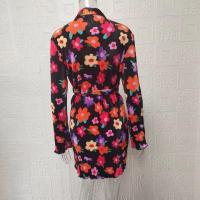 Camisa nueva Falda corta estampada de mujer Manga larga Encaje Ds - details 2