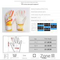 1 par de guantes de fútbol resistentes al desgaste, guantes de entrenamiento de portero de látex gruesos antideslizantes, excelentes guantes de portero antideslizantes - details 0
