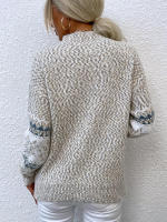 Suéter cálido de punto para mujer, jersey de cuello medio alto, copo de nieve, otoño e invierno, 2023 - details 11