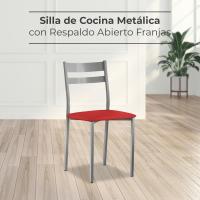 Dos Sillas de Cocina Respaldo Franjas Beige - details 22