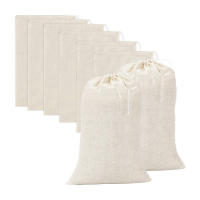 Bolsas grandes de muselina de algodón con cordón, bolsas de té para fermentación, 8X12 pulgadas, 20 unidades - details 0