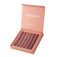 Juego de brillo de labios para mujer, lápiz labial mate, maquillaje de esmalte de labios impermeable de larga duración, Kit de brillo de labios Nude, taza antiadherente, 6 colores - details 20