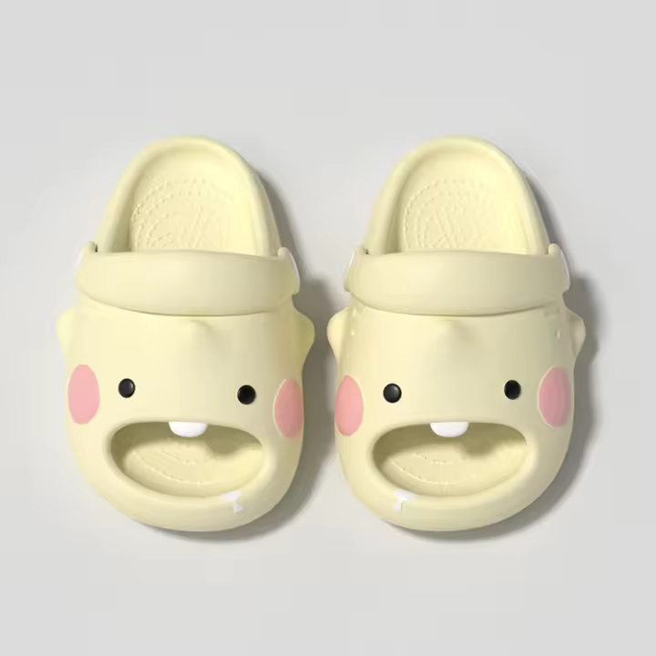 Zapatillas para niños Niñas lindo diente tiburón verano baño interior EVA antideslizante zapatillas frescas medio niños correa agujero zapatos - 1