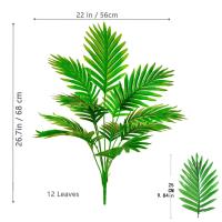 Palmera de Plástico Verde Planta Falsa Tropical para Jardín en Casa Ramas de 49.2 pulgadas - details 24
