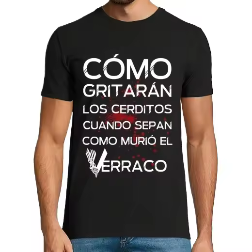 Vikingos Verraco (sangre) Camisetas hombre clásica premium de vikingos - 1