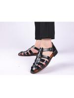 Sandalias casuales de moda 2025, zapatos romanos transpirables con boca de pez y hebilla de cinturón británico, zapatos de hombre de talla grande - details 5