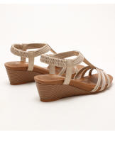 Sandalias romanas de cuña retro para mujer, verano 2025, nuevo estilo étnico, zapatos de viaje ligeros de una sola tira para mujer - details 14
