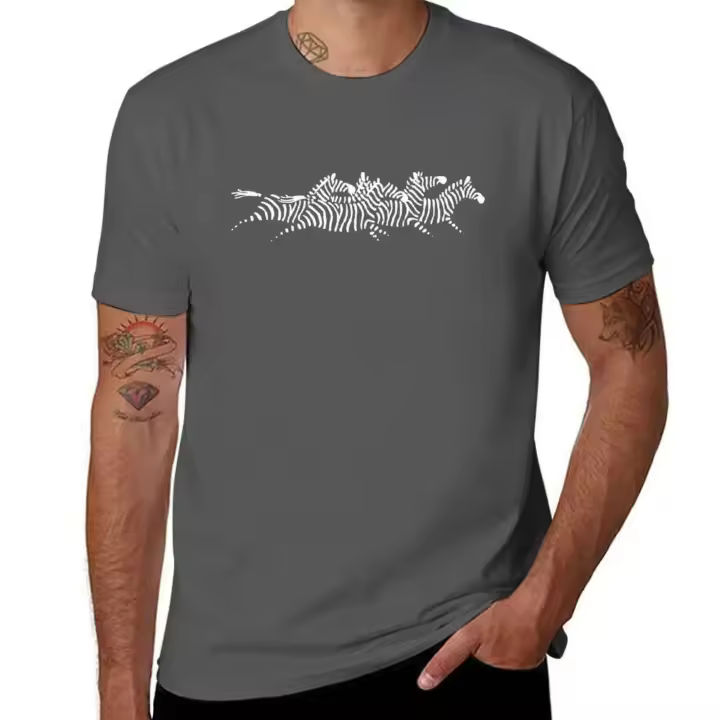 Camiseta Running Zebras, camiseta de manga corta, tallas grandes, camisetas de verano, camisa de entrenamiento para hombre - 1