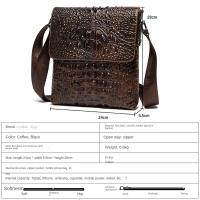 Bolso crossbody de moda para hombres hecho de cuero genuino, bolso flip crossbody para hombres, bolso de hombro casual para hombres - details 21