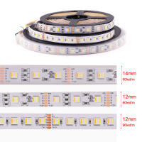 Tira de luces LED RGBCCT, 5 colores en 1, Chip RGBW, 30/60/96LED/M, diodo de cinta impermeable, DC12V, 24V, 5M, 5050 - details 2