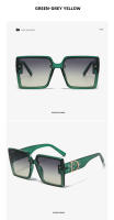 Toyear-gafas de sol cuadradas de diseñador de marca clásica para mujer, lentes de sol de tendencia, moda Vintage, lujo, diamante, Marco grande, UV400, 2023 - details 9