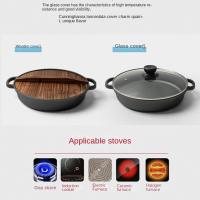 Sartén de hierro fundido duradera de 22/25 cm antiadherente y gruesa con tapa, doble asa, wok de hierro para cocina de gas e inducción. - details 2