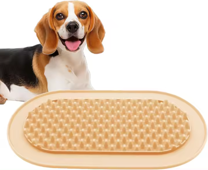 Alfombrilla para lamer perros, bandeja de alimentación lenta de silicona antiasfixia para mascotas, cuenco de alimentación lenta antivuelco de silicona de 17,91 x 9,76 pulgadas, perfecto para bañar, aseo y entrenamiento de mascotas - 1
