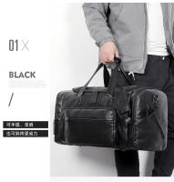 Bolsa de viaje, viaje de viaje de negocios de gran capacidad, mochila de mensajero portátil de hombro, impermeable de cuero. - details 3