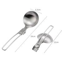 Espátula de acero inoxidable para acampar, vajilla ligera plegable, utensilios de cocina para senderismo, Bushcraft - details 8