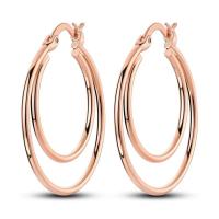 Pendientes redondos de circonio para mujer, colección de joyas geométricas, plata pura, oro rosa, accesorios de regalo - details 13