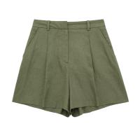 BUNO-Tops de lino lisos a la moda para mujer, chaleco sin mangas con cuello en V, chaleco informal elegante básico para mujer, trajes de negocios - details 13
