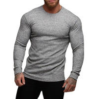 Jersey clásico de cuello alto para hombre, Jersey de punto con tejido acanalado, ajustado, color negro, para primavera y otoño, nueva moda - details 10