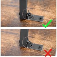 Mesa Auxiliar Plegable de 2, Mesa Lateral para Sofá, Escritorio Pequeño para Portátil, Mesa de TV Plegable pequeña, Estructura de Almacenamiento Fácil, Marrón Rústico y Negro EBF25BZ01 - details 8