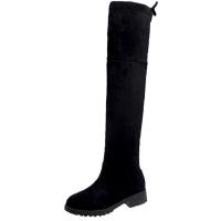 Otoño E Invierno De Las Mujeres Nuevas Botas De Rodilla De Tacón Medio Mate, Botas De Tacón Grueso Para Mujer - details 1