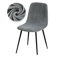 Funda de silla de tela de terciopelo, 23 colores, respaldo corto, tamaño pequeño, funda de asiento para silla de Bar, para comedor, hogar, 1/2/4/6 Uds. - details 10