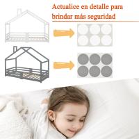 Cama infantil tipo casita con protección anticaídas en la chimenea, 90 x 200 cm, sin colchón - details 2