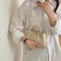 Bolso pequeño francés plisado, bolso pequeño de perlas de hadas de alta gama, bolso de mensajero tipo nube suave para niña - details 4