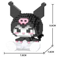 Sanrio Anime Hello Kitty My Melody Cinnamoroll Pompompurin Kuromi amigos bloques de construcción ladrillos niña niños chico juguete para regalo Set - details 1