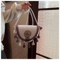 Bolsos Tejidos a Mano Nuevos Bolsos de Paja de Verano Estilo Étnico con Flecos - details 23