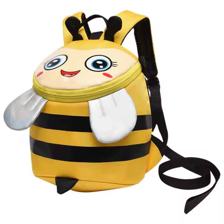 Mochila antipérdida para niños pequeños Honeybee - Linda bolsa escolar con diseño de insectos y correa de seguridad para niños de 1 a 3 años - 1