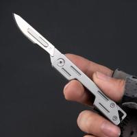 Mini maquinaria plegable de rendimiento, bisturí médico EDC, cuchillo de bolsillo para desembalaje al aire libre - details 6