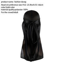 Gorro de seda Durag para hombre, Bandana sedosa Du Rag Doo Rag, gorro con ondas de cola larga - details 0