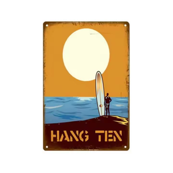 Surf Sun-placa Vintage de Metal para puerta, cartel de hojalata, pinturas interiores del hogar, carteles de pared Mancave, decoración de habitación - 1