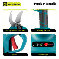 NEWBENY-tijeras de podar eléctricas sin escobillas, 30mm, 4 engranajes, inalámbricas, para jardín, árboles frutales, bonsái, herramienta de embellecimiento para batería de 18V-21V - details 5