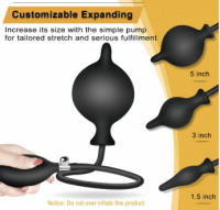Masturbador de patio trasero, tapón Anal inflable de silicona, dilatador Anal para hombres y mujeres, suministros para adultos - details 0