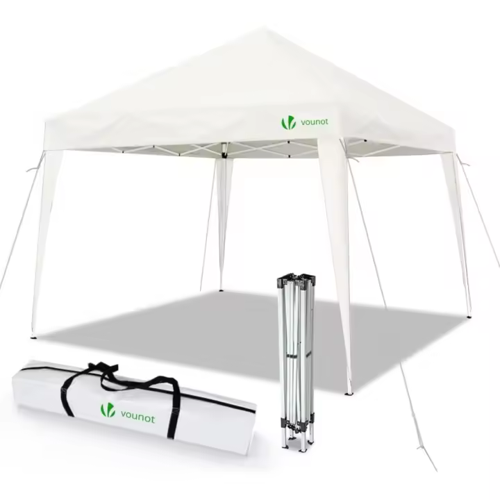 Gazebo Plegable Cenador 3x3 m Pabellón de Jardin Pop Up, Blanco - 1