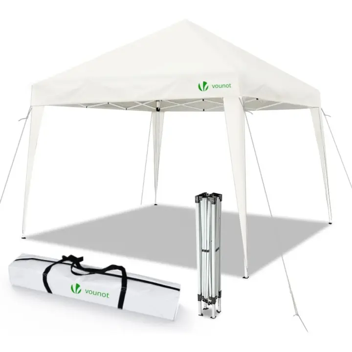 Gazebo Plegable Cenador 3x3 m Pabellón de Jardin Pop Up, Blanco - 1