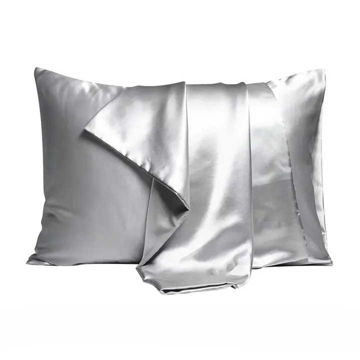 Unimmont-Funda De Satén Cómoda De Color Sólido, Almohada Para Dormitorio, 1 unidad - 1